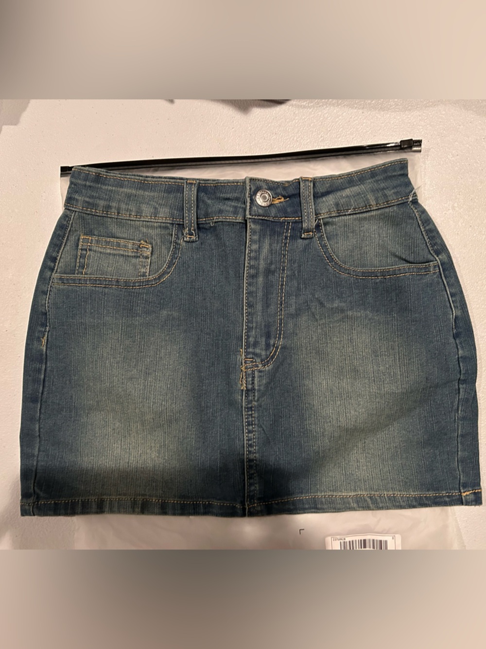 SHEIN Dark-Warm Blue Denim Mini Skirt